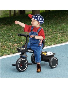 AIYAPLAY Kids Trike for 2-5 Years with Adjustable Seat, Pedal, Baskets, Black 370-269V00BK 2