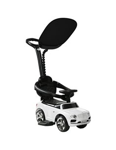 AIYAPLAY Bentley Bentayga Licensed 3-in-1 Baby Push Car,  Ride on Car Sliding Car with Canopy, Horn Music - White 370-317V00WT