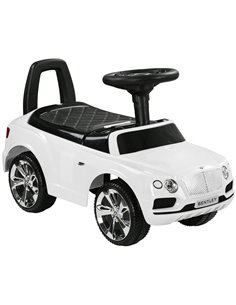 AIYAPLAY Bentley Bentayga Licensed Foot to Floor Ride on Car, Sliding Car Push Along Car w/ Under Seat Storage - White 370-309V0