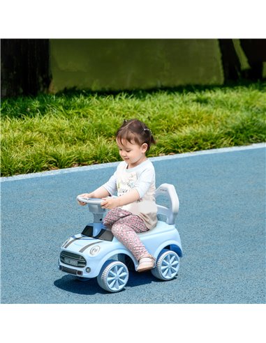 AIYAPLAY Foot To Floor Ride On Car Sliding Car w/ Air Horn, Anti-Over-Backwards, 18 to 36 Months - Light Blue 370-316V00LB