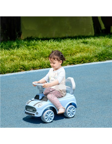 AIYAPLAY Foot To Floor Ride On Car Sliding Car w/ Air Horn, Anti-Over-Backwards, 18 to 36 Months - Light Blue 370-316V00LB - pic 90516 | FastDaddyshop