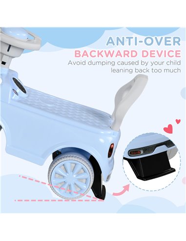 AIYAPLAY Foot To Floor Ride On Car Sliding Car w/ Air Horn, Anti-Over-Backwards, 18 to 36 Months - Light Blue 370-316V00LB
