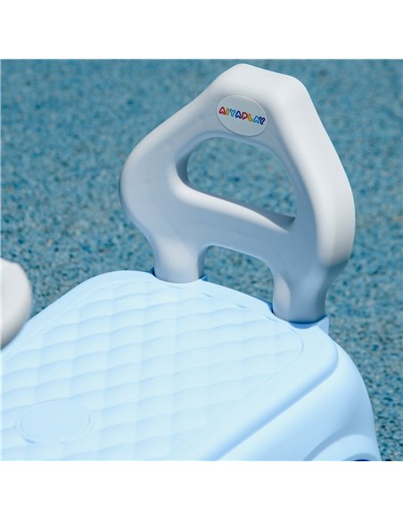 AIYAPLAY Foot To Floor Ride On Car Sliding Car w/ Air Horn, Anti-Over-Backwards, 18 to 36 Months - Light Blue 370-316V00LB - pic 90522 | FastDaddyshop