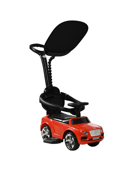 AIYAPLAY Bentley Bentayga Licensed 3-in-1 Baby Push Car,  Ride on Car Sliding Car with Canopy, Horn Music - Red 370-317V00RD - pic 90524 | FastDaddyshop
