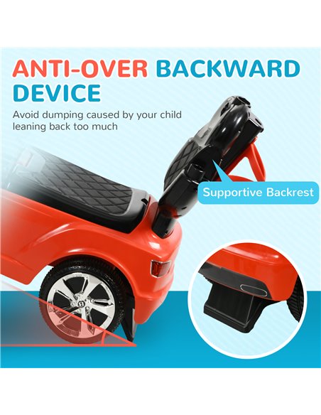 AIYAPLAY Bentley Bentayga Licensed 3-in-1 Baby Push Car,  Ride on Car Sliding Car with Canopy, Horn Music - Red 370-317V00RD - pic 90529 | FastDaddyshop