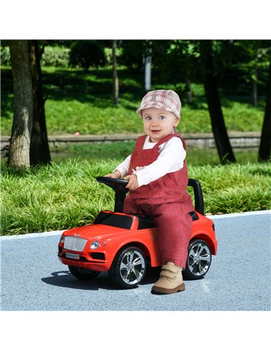 AIYAPLAY Bentley Bentayga Licensed Foot to Floor Ride on Car, Sliding Car Push Along Car w/ Under Seat Storage - Red 370-309V00R
