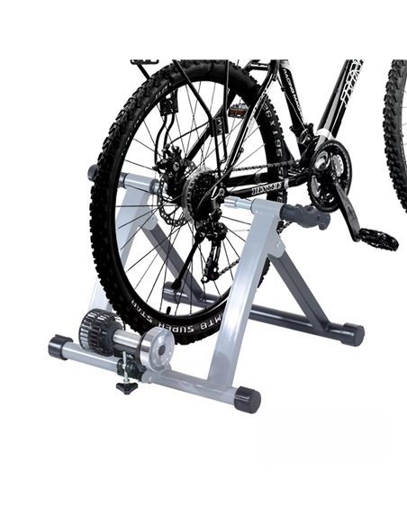 HOMCOM Indoor Bicycle Turbo Trainer, Cyclone System-Silver 5661-0020SL - pic 90732 | FastDaddyshop