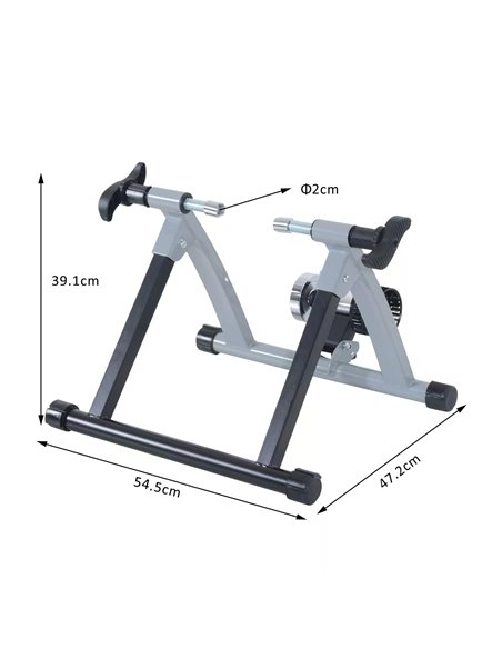 HOMCOM Indoor Bicycle Turbo Trainer, Cyclone System-Silver 5661-0020SL - pic 90733 | FastDaddyshop