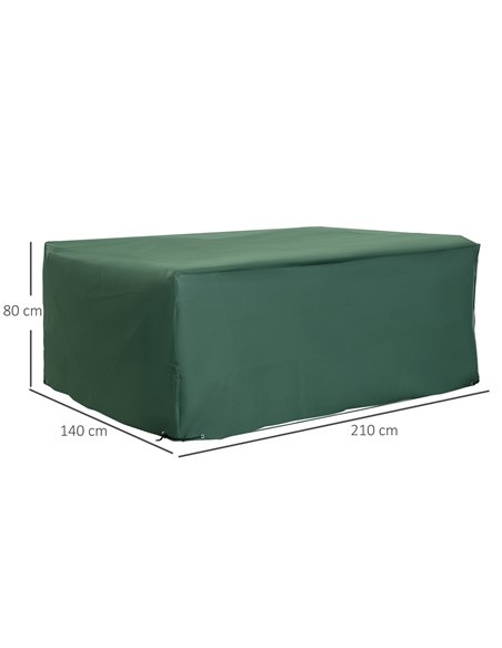 Outsunny Rattan Furniture Protective Cover, UV and Rain Resistant, for Garden Wicker Sets, 210x140x80cm 02-0180 - pic 90760 | FastDaddyshop