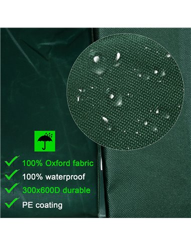 Outsunny Rattan Furniture Protective Cover, UV and Rain Resistant, for Garden Wicker Sets, 210x140x80cm 02-0180
