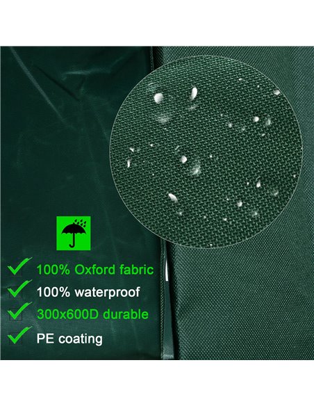 Outsunny Rattan Furniture Protective Cover, UV and Rain Resistant, for Garden Wicker Sets, 210x140x80cm 02-0180 - pic 90762 | FastDaddyshop