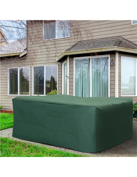 Outsunny Rattan Furniture Protective Cover, UV and Rain Resistant, for Garden Wicker Sets, 210x140x80cm 02-0180 - pic 90764 | FastDaddyshop