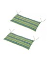 Outsunny Rattan Seating Ensemble: Striped Polyester Cushions for Alfresco Lounging, Set of 2, Verdant Hue 84B-431V70YG