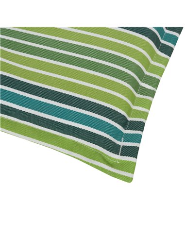 Outsunny Rattan Seating Ensemble: Striped Polyester Cushions for Alfresco Lounging, Set of 2, Verdant Hue 84B-431V70YG