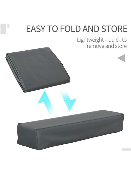 Outsunny Rattan Furniture Shield: Water-Resistant Oxford Cover for Lounge Sets, UV Protection, 200 x 73 x 35cm, Grey 84B-585 - pic 90842 | FastDaddyshop