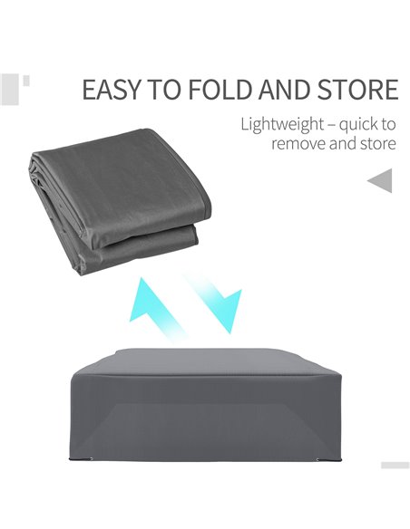Outsunny Oxford Patio Corner Set Cover Outdoor Garden Rattan Furniture Protection Cover Protector Waterproof Anti-UV Grey 225L x - pic 90860 | FastDaddyshop