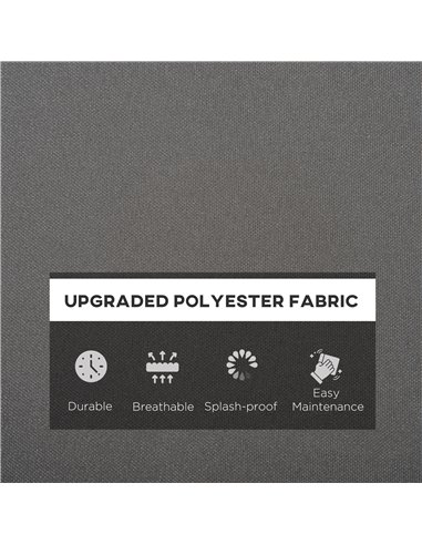 Outsunny Replacement Cushion Pads for Rattan Furniture, 7 Piece Set for Patio Conversation Sets, Lightweight, Grey 84B-864V70GY
