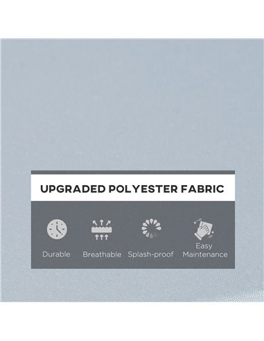 Outsunny 3 PCs Outdoor Seat Cushion for Rattan Furniture, Garden Furniture Cushions, Grey 84B-865V70