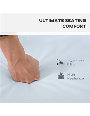 Outsunny 3 PCs Outdoor Seat Cushion for Rattan Furniture, Garden Furniture Cushions, Grey 84B-865V70