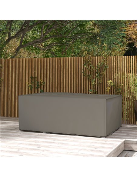 Outsunny 600D Oxford Patio Set Cover Outdoor Garden Rattan Furniture Protection Cover Protector Waterproof Anti-UV Grey 210L x 1 - pic 90939 | FastDaddyshop