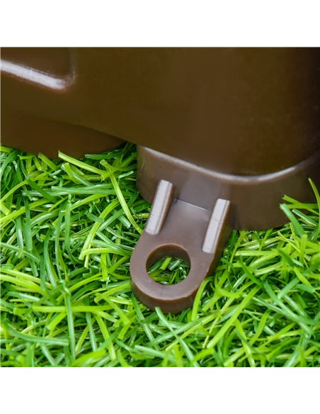 Outsunny Kids Outdoor Sandbox w/ Waterproof Oxford Canopy Bottom Fabric Liner Children Playset for 3-12 years old Backyard Brown - pic 9096 | FastDaddyshop
