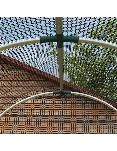 Outsunny Galvanised Steel Fruit Cage, Plant Protection Tent with Zipped Door, 1.2 x 2.4 x 1.9m, Black 84H-025V01BK - pic 90991 | FastDaddyshop