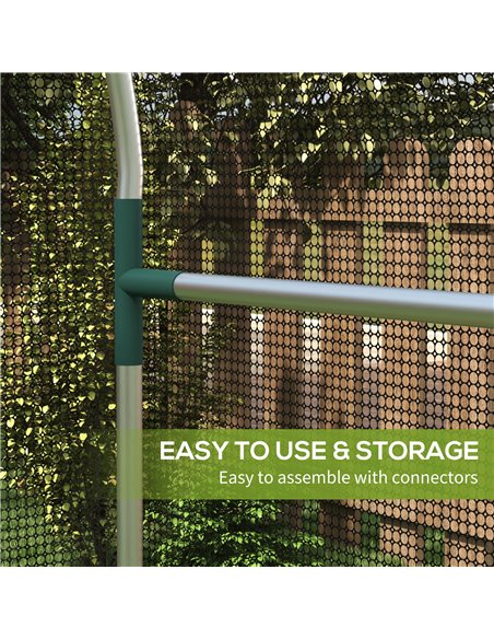 Outsunny Galvanised Steel Fruit Cage, Plant Protection Tent with Zipped Door, 1.2 x 1.2 x 1.9m, Black 84H-025V00BK - pic 90996 | FastDaddyshop