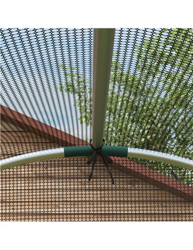 Outsunny Galvanised Steel Fruit Cage, Plant Protection Tent with Zipped Door, 1.2 x 1.2 x 1.9m, Black 84H-025V00BK
