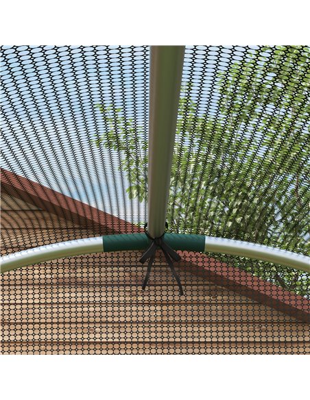 Outsunny Galvanised Steel Fruit Cage, Plant Protection Tent with Zipped Door, 1.2 x 1.2 x 1.9m, Black 84H-025V00BK - pic 91000 | FastDaddyshop