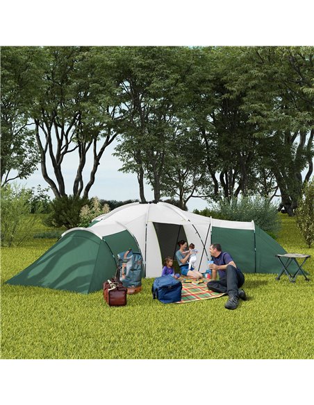 Outsunny 6-9 Man Tent with Bedrooms and Living Room, Accessories Included A20-351V00GN - pic 91002 | FastDaddyshop