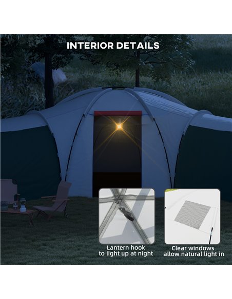 Outsunny 6-9 Man Tent with Bedrooms and Living Room, Accessories Included A20-351V00GN - pic 91006 | FastDaddyshop