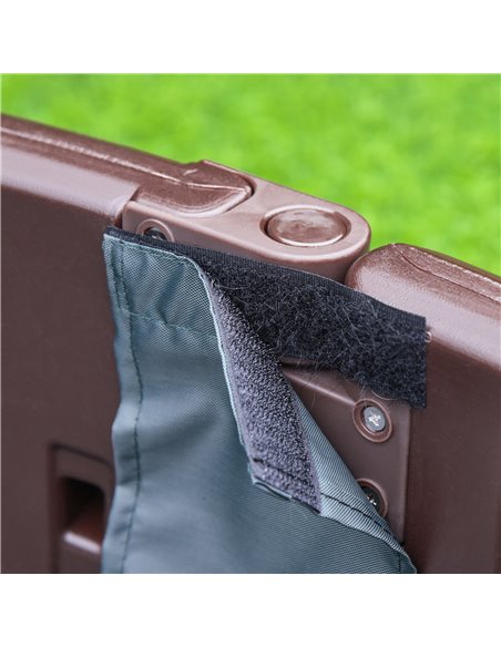 Outsunny Kids Outdoor Round Sandbox w/ Waterproof Oxford Canopy Bottom Fabric Liner Children Playset for 3-12 years old Backyard - pic 9103 | FastDaddyshop