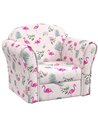 AIYAPLAY Kids Armchair with Flamingo Design, Wooden Frame, for Bedroom, Playroom, Kids Room, Pink 310-074V70PK