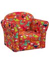 AIYAPLAY Kids Armchair with Dinosaur Design, Wooden Frame, for Bedroom, Playroom, Kids Room, Red 310-074V70RD