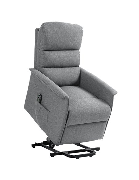 HOMCOM Electric Power Lift Recliner Chair with Spring Pack Seat, Fabric Recliner Armchair for Elderly w/ Footrest, Pockets 713-0 - pic 91145 | FastDaddyshop