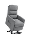 HOMCOM Electric Power Lift Recliner Chair with Spring Pack Seat, Fabric Recliner Armchair for Elderly w/ Footrest, Pockets 713-0