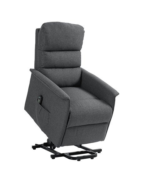 HOMCOM Electric Power Lift Recliner Chair with Spring Pack Seat, Fabric Recliner Armchair for Elderly with Footrest, Pockets 713 - pic 91154 | FastDaddyshop