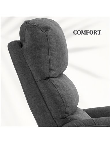HOMCOM Electric Power Lift Recliner Chair with Spring Pack Seat, Fabric Recliner Armchair for Elderly with Footrest, Pockets 713