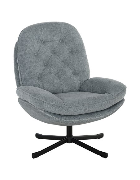 HOMCOM Armchair with 360 Degree Swivel and Wide Padded Seat, Upholstered Accent Chair with Water-Repellent Chenille Fabric Occas - pic 91244 | FastDaddyshop