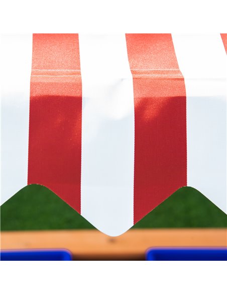 Outsunny Kids Wooden Sandbox, Children Sand Play Station Outdoor with Adjustable Height Cover, Bottom Liner, Seat, Plastic Basin - pic 9135 | FastDaddyshop