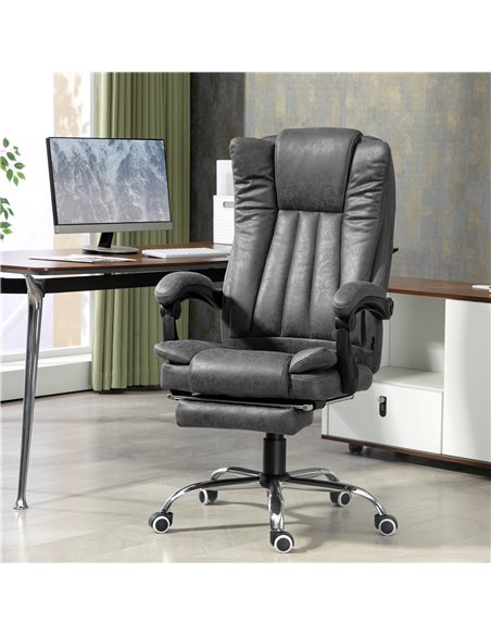 Vinsetto Six-Point Massage Chair, with Heat and Footrest - Dark Grey 921-246V71CG - pic 91389 | FastDaddyshop