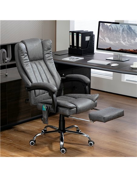 Vinsetto Six-Point Massage Chair, with Heat and Footrest - Dark Grey 921-246V71CG - pic 91396 | FastDaddyshop