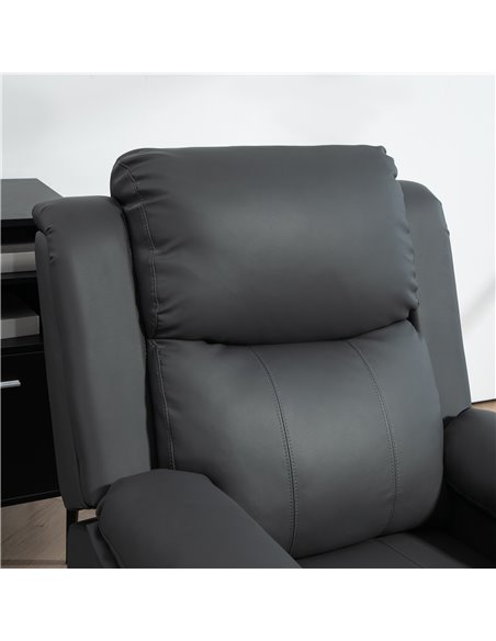 HOMCOM Electric Power Lift Recliner Chair Vibration Massage Reclining Chair with Remote Control and Side Pocket, Dark Grey 713-0 - pic 91404 | FastDaddyshop