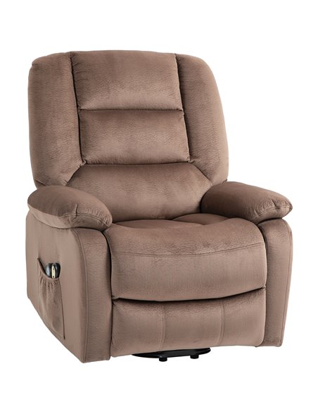 HOMCOM Electric Riser and Recliner Chair with Vibration Massage, Heat, Side Pocket, Brown 713-161V70BN - pic 91442 | FastDaddyshop