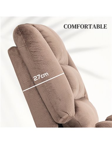 HOMCOM Electric Riser and Recliner Chair with Vibration Massage, Heat, Side Pocket, Brown 713-161V70BN