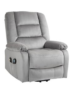 HOMCOM Electric Riser and Recliner Chair with Vibration Massage, Heat, Side Pocket, Grey 713-161V70GY