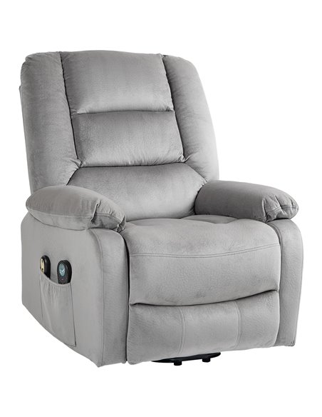 HOMCOM Electric Riser and Recliner Chair with Vibration Massage, Heat, Side Pocket, Grey 713-161V70GY - pic 91451 | FastDaddyshop