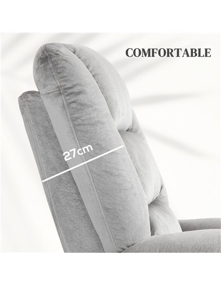 HOMCOM Electric Riser and Recliner Chair with Vibration Massage, Heat, Side Pocket, Grey 713-161V70GY - pic 91457 | FastDaddyshop