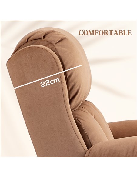 HOMCOM Power Lift Riser and Recliner Chair with Vibration Massage, Heat, Side Pocket, Brown 713-167V70BN - pic 91466 | FastDaddyshop