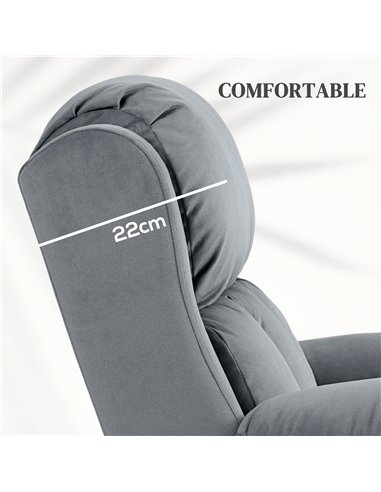 HOMCOM Power Lift Riser and Recliner Chair with Vibration Massage, Heat, Side Pocket, Grey 713-167V70GY